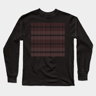 Grunge Aesthetic Iagan 2 Hand Drawn Textured Plaid Pattern Long Sleeve T-Shirt